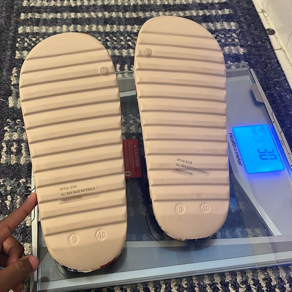 Bottom of the Yeezy slides